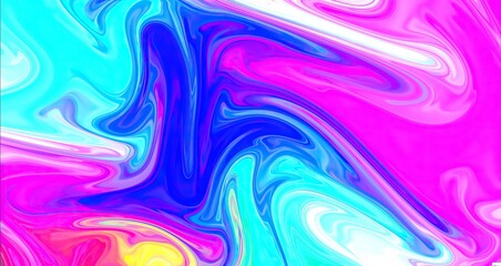 Colorful paint mix with gradient vivid colors