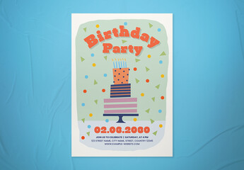 Birthday Party Flyer Layout