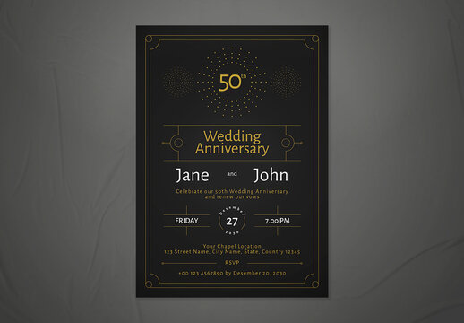 Wedding Anniversary Flyer Layout