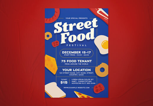 Street Food Festival Flyer Layout