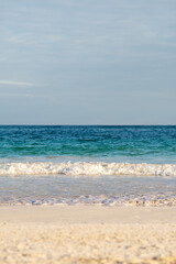 Fototapeta na wymiar Waves Rolling onto Beach in Tulum, Mexico
