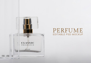 Editable Perfume Bottle Mockup