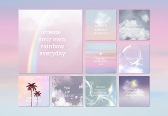 Dreamy Quote Editable Layout Set