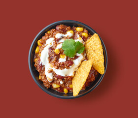 bowl of chili con carne