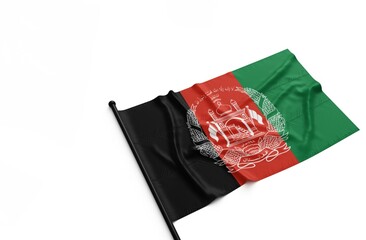 Afghanistan country flag isolated on white background.