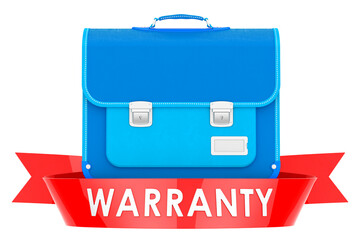 School bag warranty concept. 3D rendering