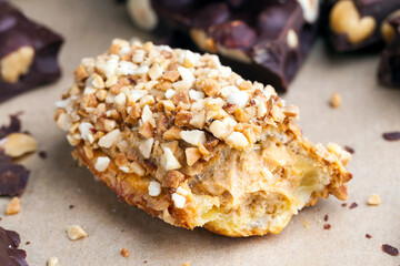 a cake with peanuts, a sweet dessert