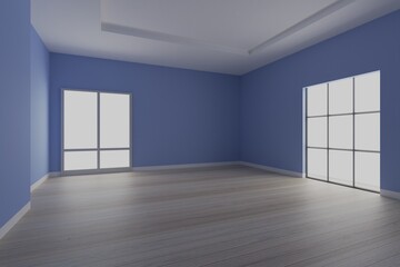 empty room  interior designers 3d rendering