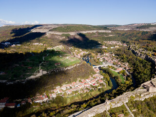 Aerial view of city of Veliko Tarnovo, Bulgaria