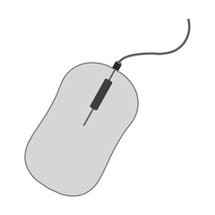 Simple computer mouse. Computer mouse icon on white background