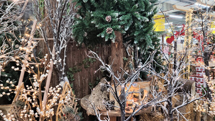 Christmas holidays. christmas market, shop