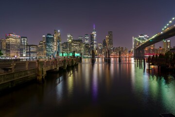 Fototapeta na wymiar night view of the city New York