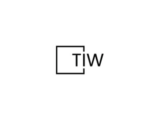 TIW letter initial logo design vector illustration