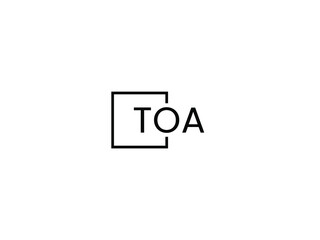 TOA letter initial logo design vector illustration