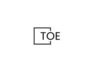 TOE letter initial logo design vector illustration