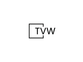 TVW letter initial logo design vector illustration