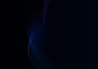 Abstract background waves. Black and blue abstract background for wallpaper or business card