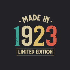 Vintage 1923 birthday, Made in 1923 Limited Edition