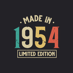 Vintage 1954 birthday, Made in 1954 Limited Edition