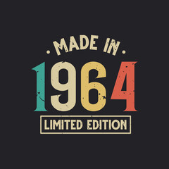 Vintage 1964 birthday, Made in 1964 Limited Edition