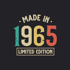 Vintage 1965 birthday, Made in 1965 Limited Edition