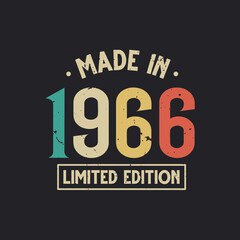 Vintage 1966 birthday, Made in 1966 Limited Edition