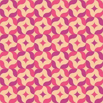 Abstract geometric background with waved squares. Simple retro pattern. Texture, ornament for wrapping paper, packaging, textile, fabric, home decor