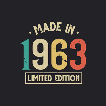 Vintage 1963 birthday, Made in 1963 Limited Edition