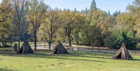 Cedar Bark Tepees at Indian Grinding Rock State Historic Park
