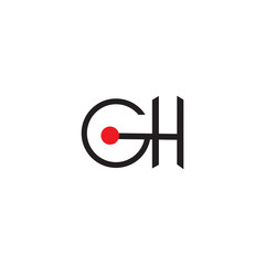 Letter g h logo template Free Vector
