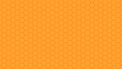 Honeycomb seamless pattern, geometric hexagons honey background in flat style. Vector illustration