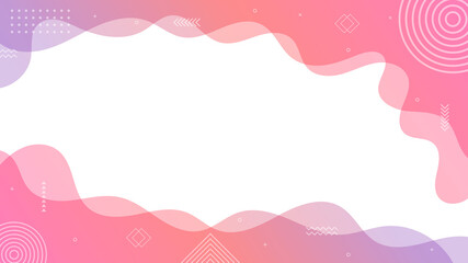 Abstract Liquid colors background design. With memphis and geometric shape elements. Fluid gradient shapes composition. Futuristic design background. Vector EPS10