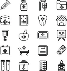 icons set nursing