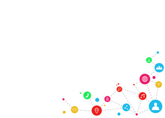 background design with social media theme