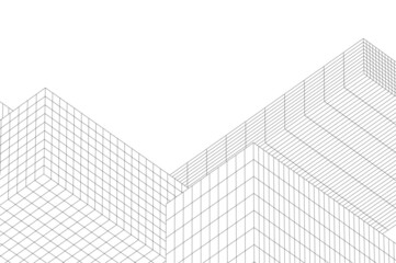 architecture design digital vector illustration