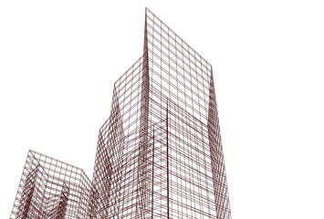 architecture digital drawing vector illustration