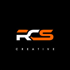 RCS Letter Initial Logo Design Template Vector Illustration - obrazy, fototapety, plakaty