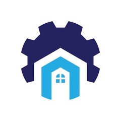 Gear logo with real estate