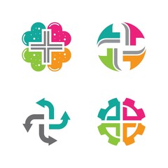Medical logo icon set