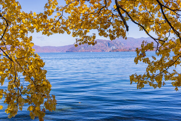 lake and mountains