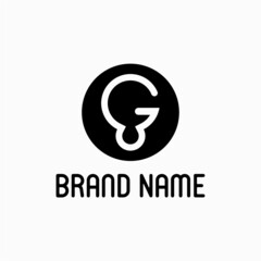 G initial circle logo vector image