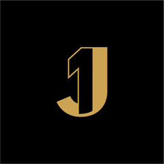 J1 initial logo vector image