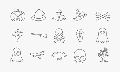 line icon halloween design vector illustration.
