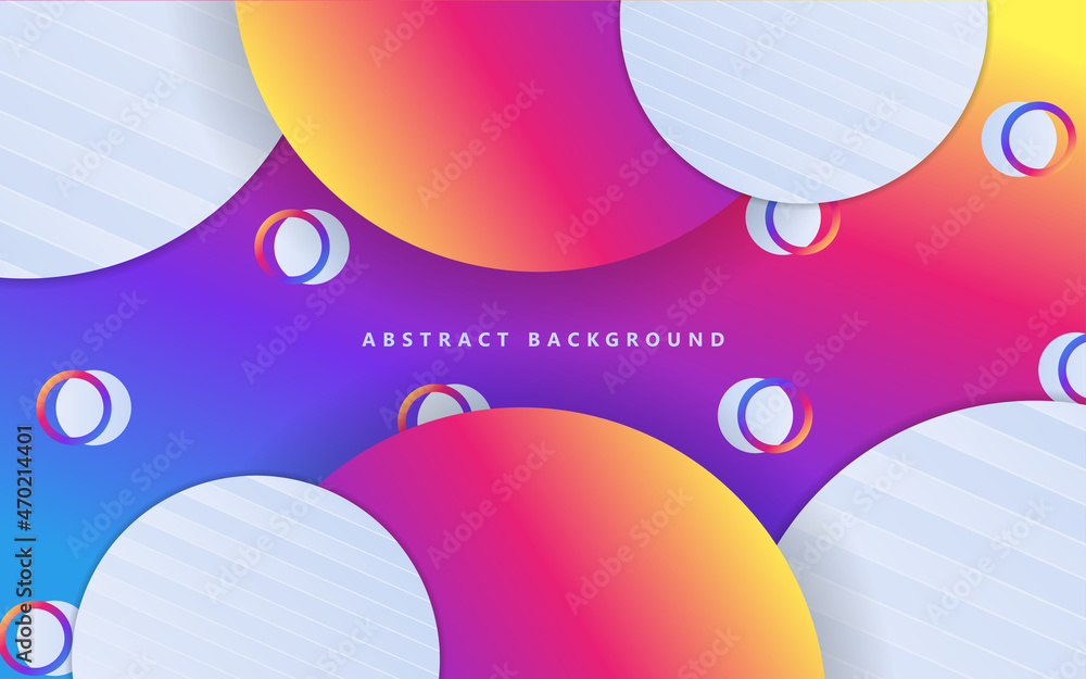 Poster abstract colorful gradient texture background. multi color composition with paper shapes vector grap