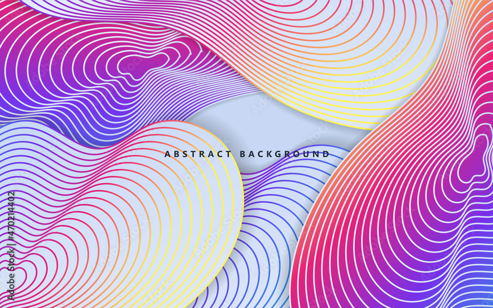 Poster abstract colorful gradient texture background. multi color composition with paper shapes vector grap