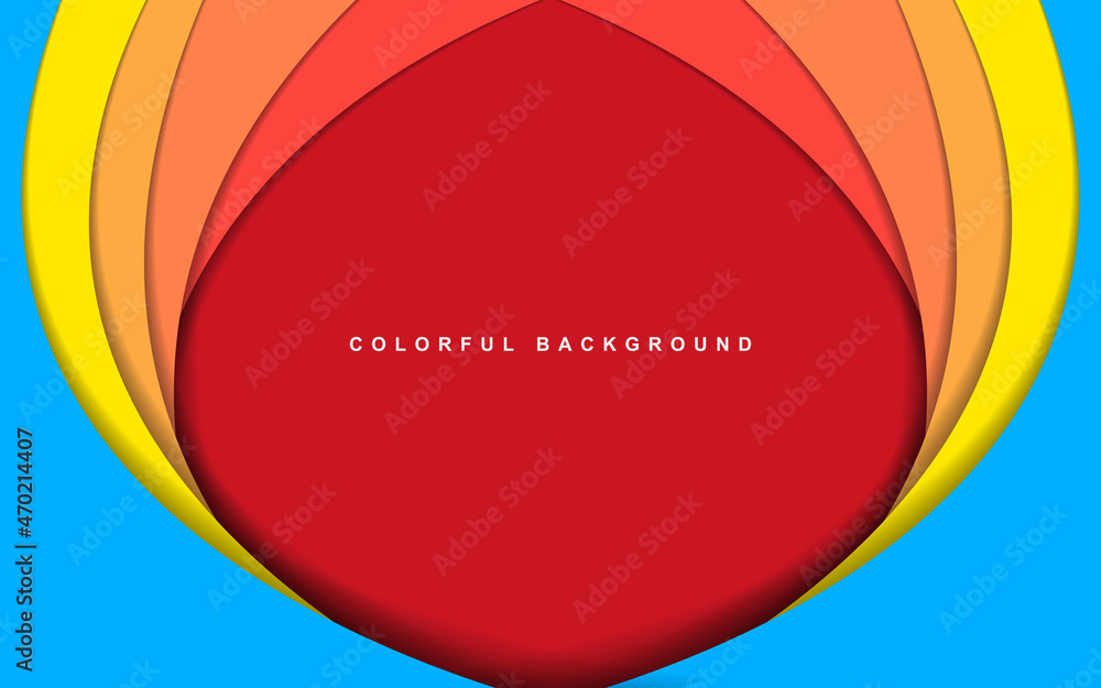 Poster abstract colorful gradient texture background. multi color composition with paper shapes vector grap