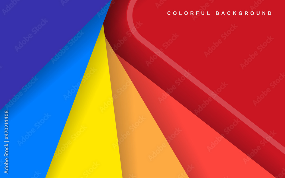 Poster abstract colorful gradient texture background. multi color composition with paper shapes vector grap