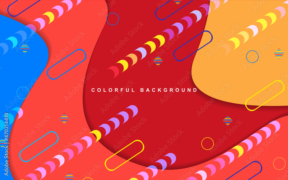 Poster abstract colorful gradient texture background. multi color composition with paper shapes vector grap