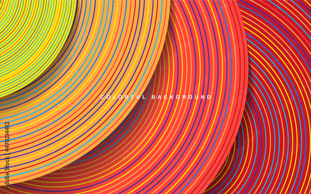 Poster abstract colorful gradient texture background. multi color composition with paper shapes vector grap