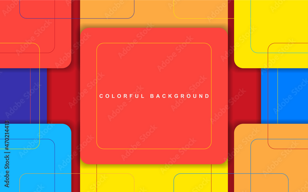 Poster abstract colorful gradient texture background. multi color composition with paper shapes vector grap